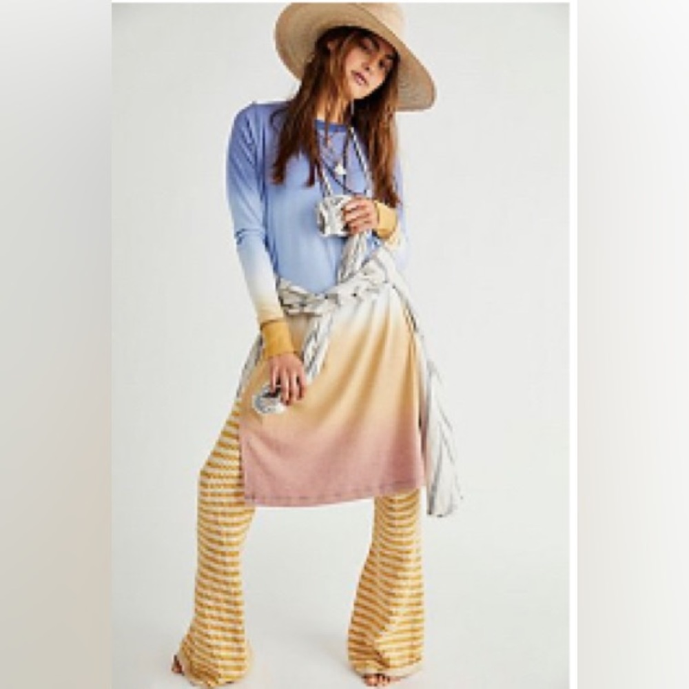 Free People Blue and Pink Ombre Tunic